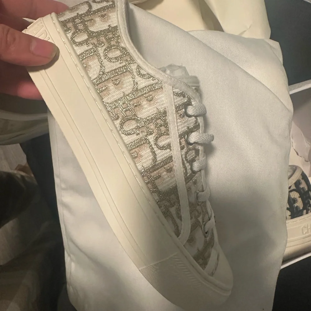 Dior Beige and White Women's Sneakers